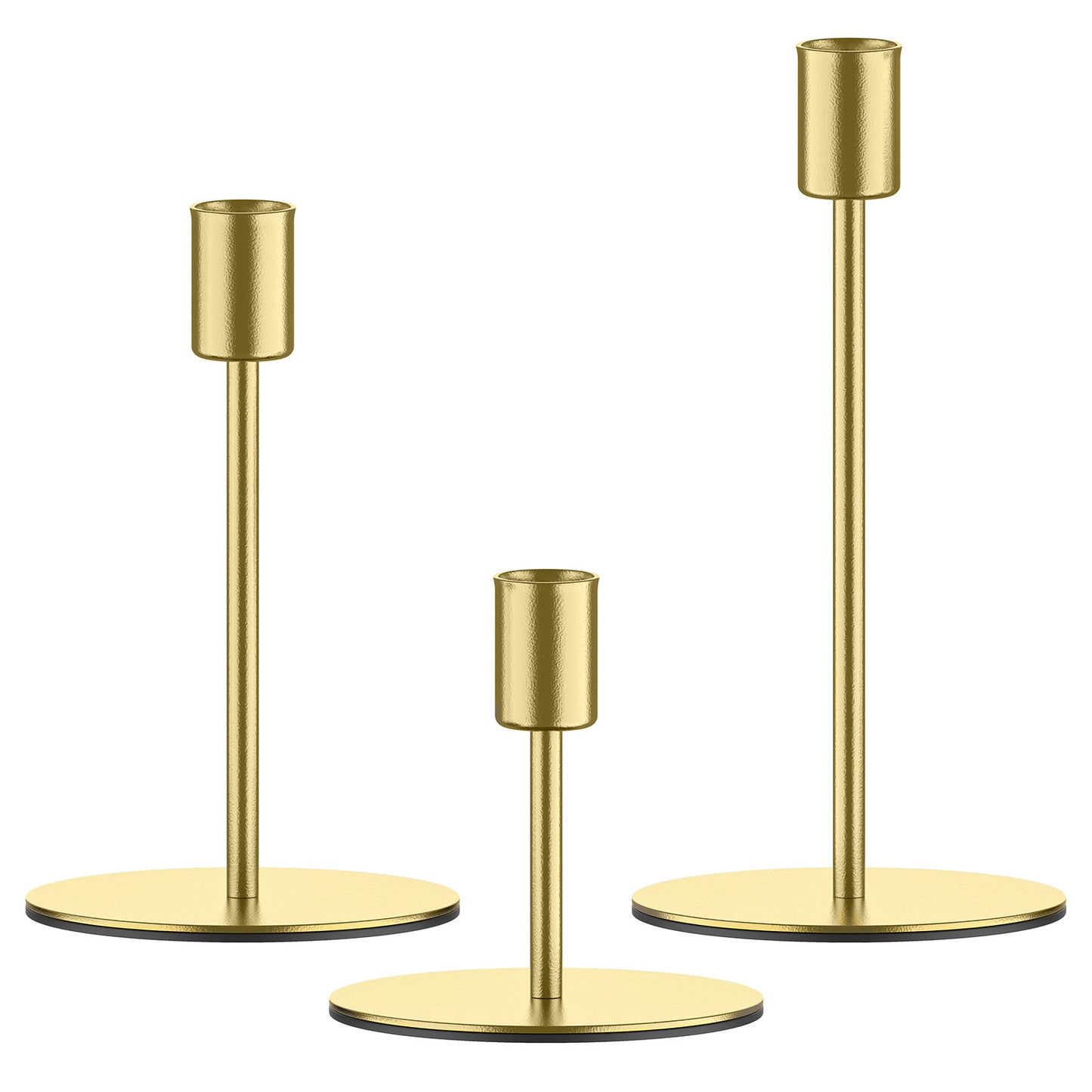 smtyle Gold Candlestick Holders for Taper Candles Set of 5 Candelabra with Iron-0.9" Diameter Ideal for Wedding Decor