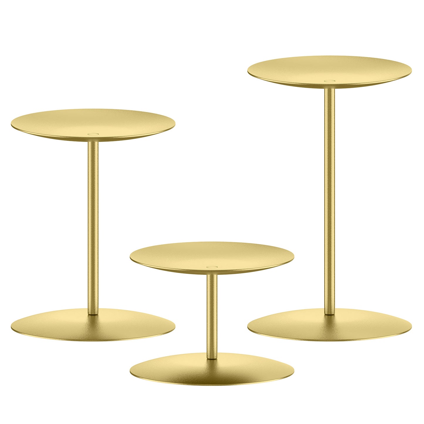 smtyle Candle Holder Centerpiece Set of 5 Plate for Tables or Floor with Black Iron