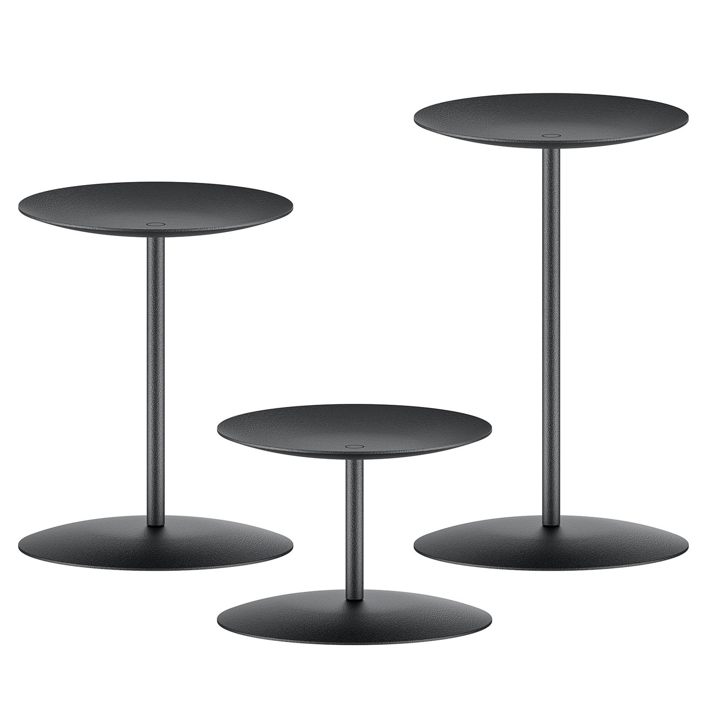 smtyle Candle Holder Centerpiece Set of 5 Plate for Tables or Floor with Black Iron
