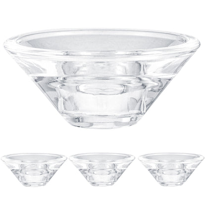 Smtyle Clear Glass Candle Holders –Tall Taper, Tealight and Mini Pillar Compatible, Modern Table Centerpiece, Wedding Housewarming Gift