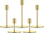 smtyle Gold Candlestick Holders for Taper Candles Set of 5 Candelabra with Iron-0.9" Diameter Ideal for Wedding Decor