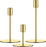 smtyle Gold Taper Candle Holders for Candlestick Candles Set of 3 Candelabra with Iron-0.9" Diameter Ideal for Table Centerpiece