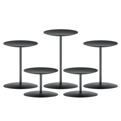 smtyle Candle Holder Centerpiece Set of 5 Plate for Tables or Floor with Black Iron