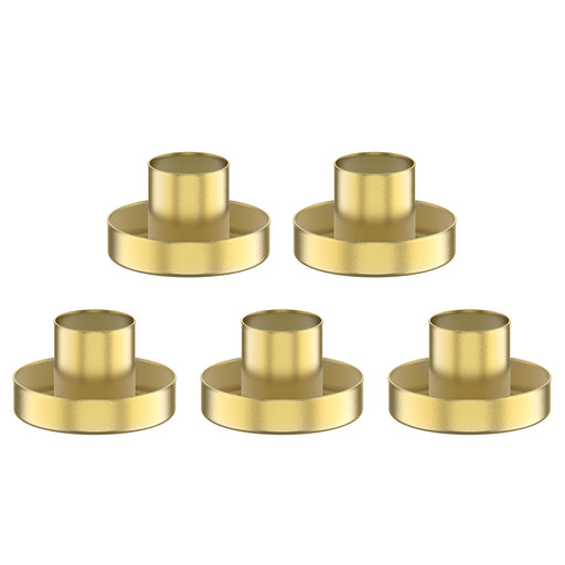 Smtyle Gold Minimalist Candlestick Holders Set of 5 Simple and Stylish Holders for Taper Candles and Candlesticks