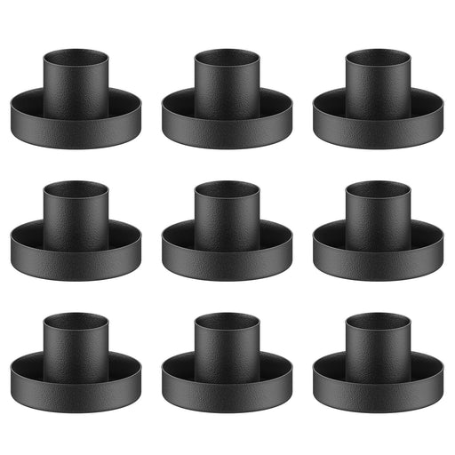 Smtyle Black Candlestick Holders for Taper Candles Set of 9 Complete Collection of Elegant and Minimalist Metal Holders