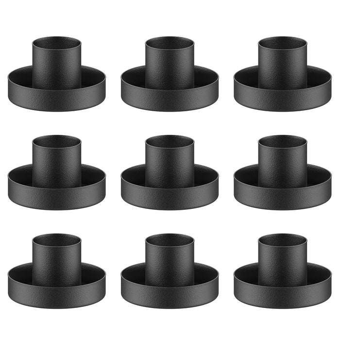 Smtyle Black Candlestick Holders for Taper Candles Set of 9 Complete Collection of Elegant and Minimalist Metal Holders