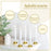 Smtyle Gold Minimalist Candlestick Holders Set of 5 Simple and Stylish Holders for Taper Candles and Candlesticks