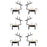 smtyle Reindeer Tealight Candle Holders Christmas Decoration for Home Votive Standing for Table Black Metal Set of 6