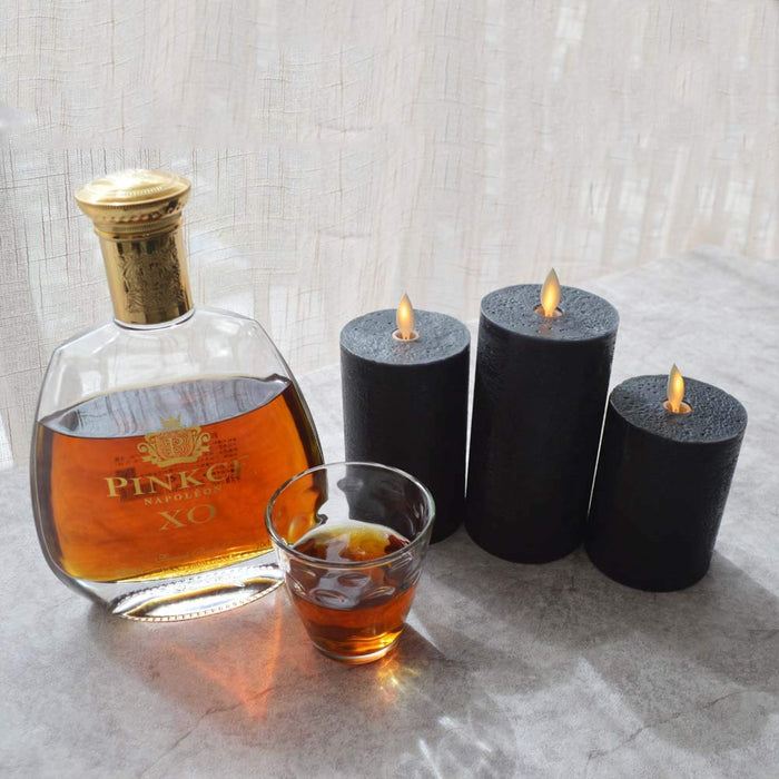 smtyle Black Flameless Candles  Pack of 3