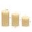 smtyle Flameless Candles for Fireplace Candelabra or Desk Decorwith Remote Control Timer Battery Operated Ivory Flat Top 3