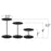 smtyle Pillar Candle Holders Set of 3 Centerpieces Plate for Tables or Fireplace with Black Iron (BlackP3, MetalP3) …