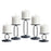 smtyle Candle Holders Set of 5 Candelabra with Iron-3.5" Diameter Ideal for Pillar LED Candles Round Black…