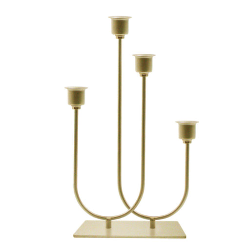 smtyle Gold Candle Holders for Taper Candles Set of 4 Candelabra with Iron-0.8" Diameter Candlestick Ideal for for Table Centerpiece